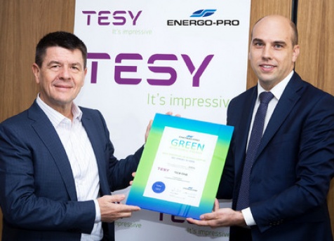 TESY использует 100% зеленую электроэнергию ЭНЕРГО-ПРО
